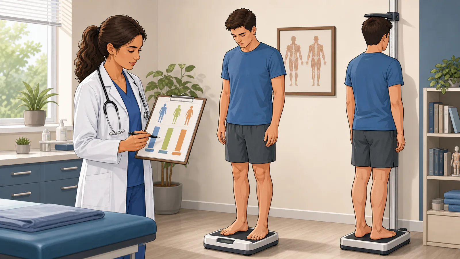 Adjusted Body Weight Calculator instructional illustration