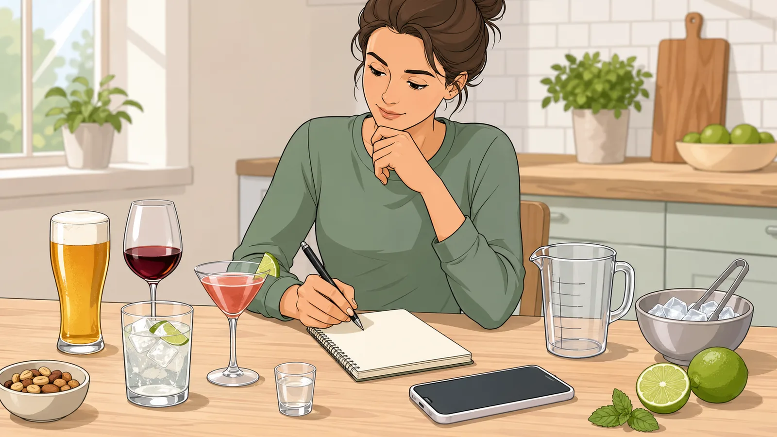 Alcohol Calories Calculator instructional illustration