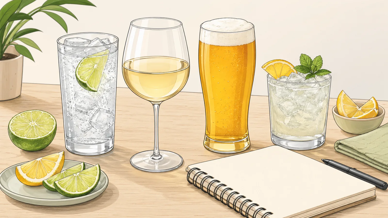 Alcohol Carbs Calculator instructional illustration