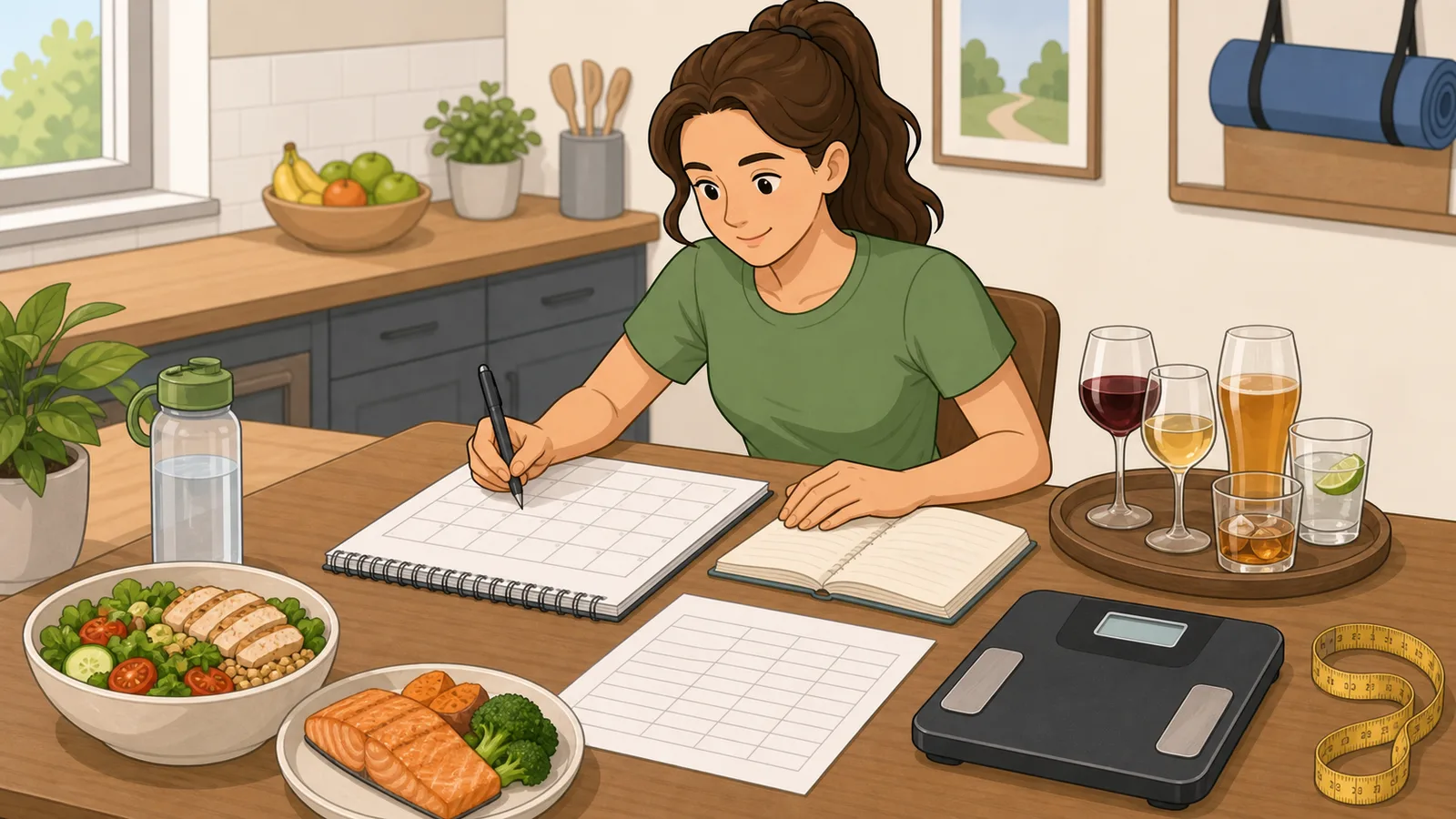 Alcohol Fat Loss Impact Calculator instructional illustration