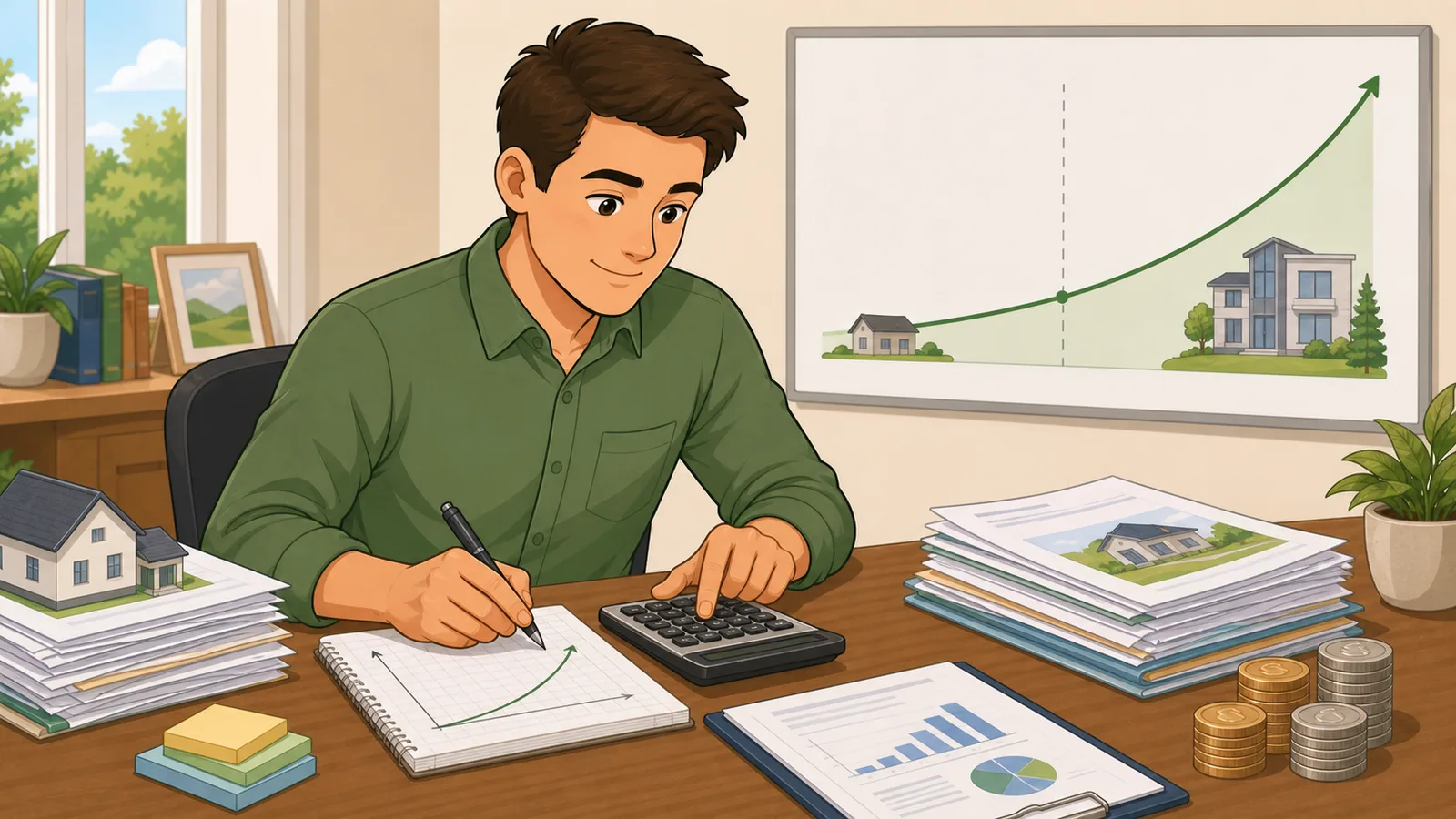 Appreciation Calculator instructional illustration