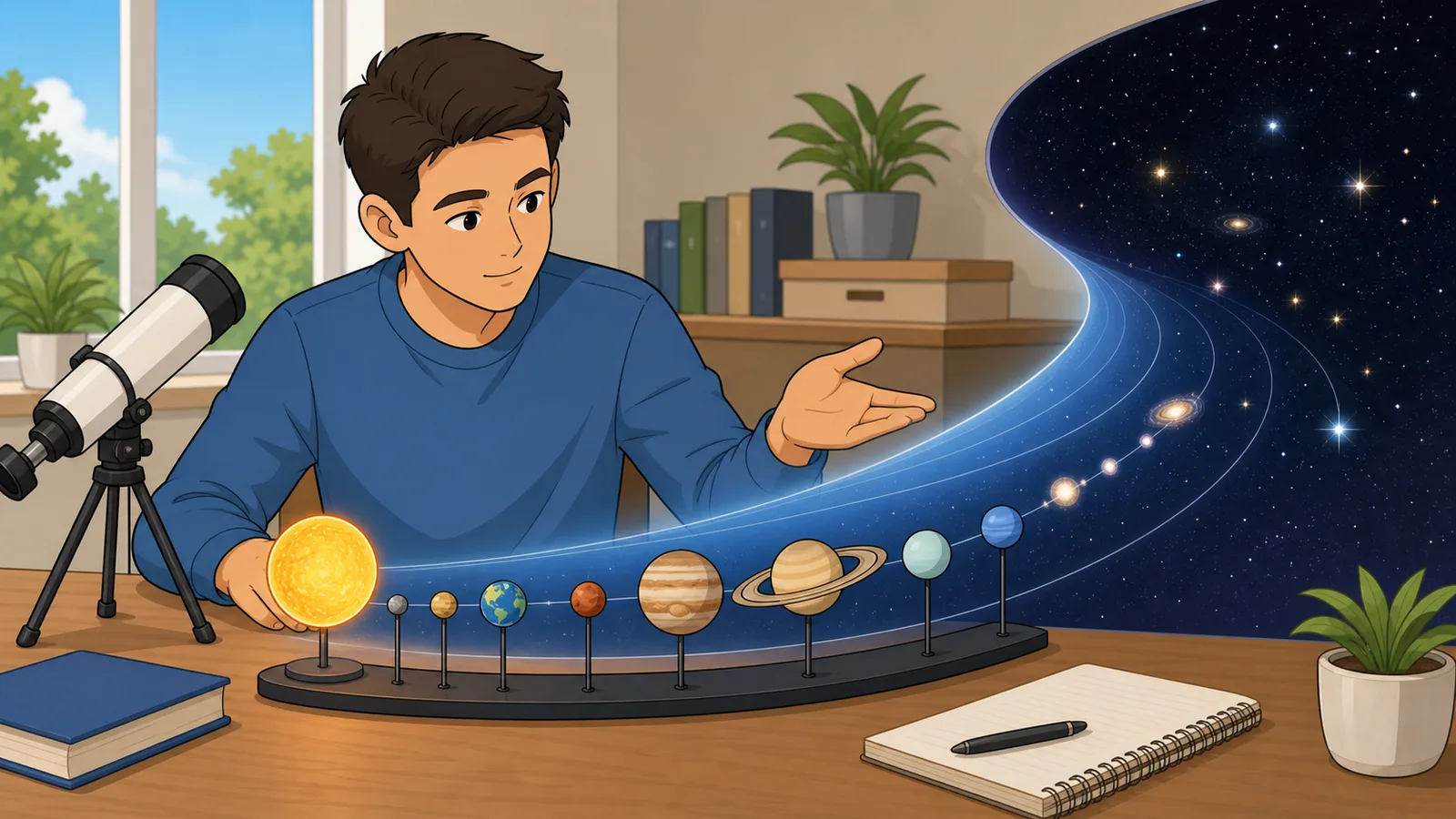 Astronomical Unit Converter instructional illustration