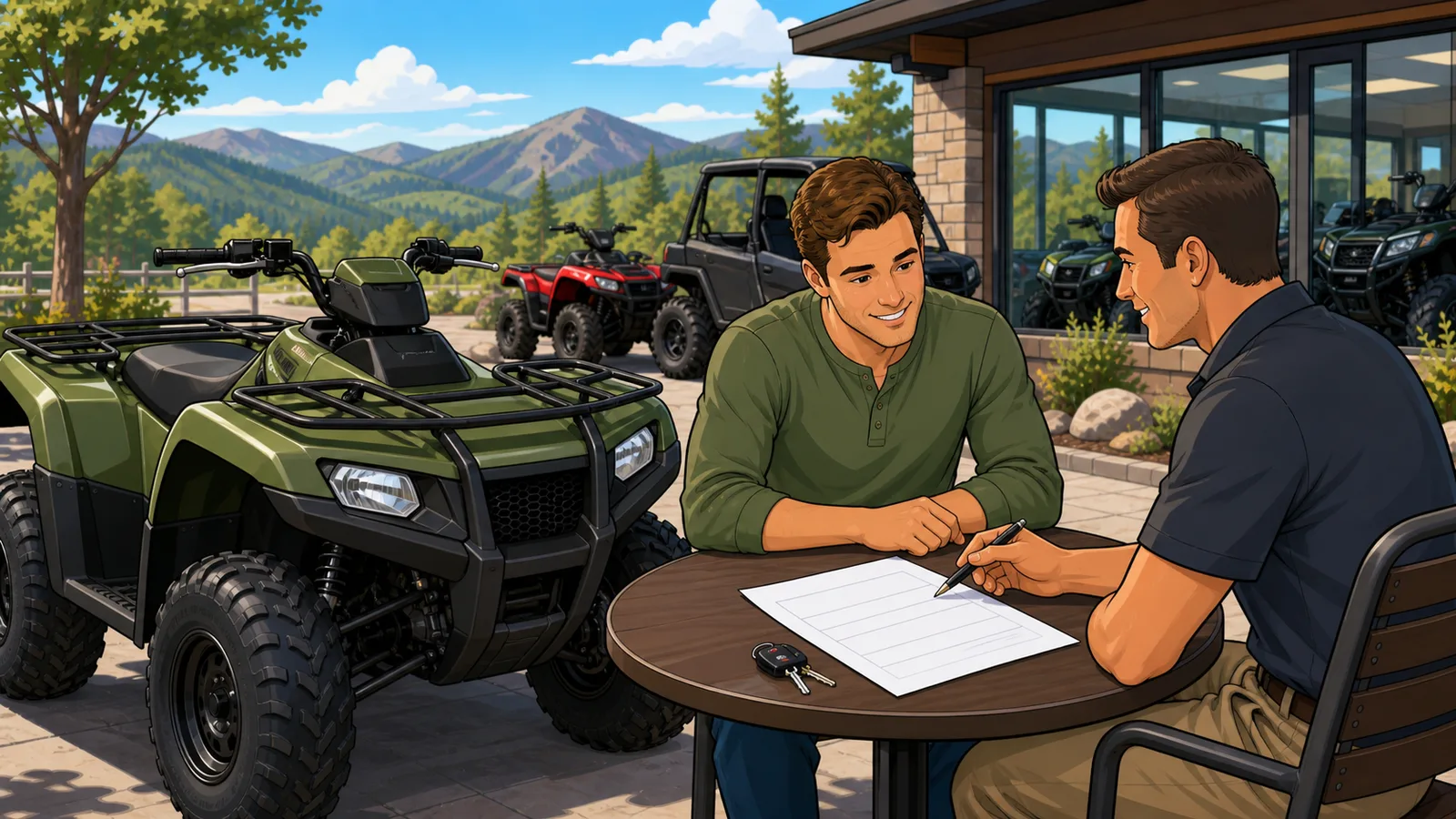 ATV Loan Calculator instructional illustration