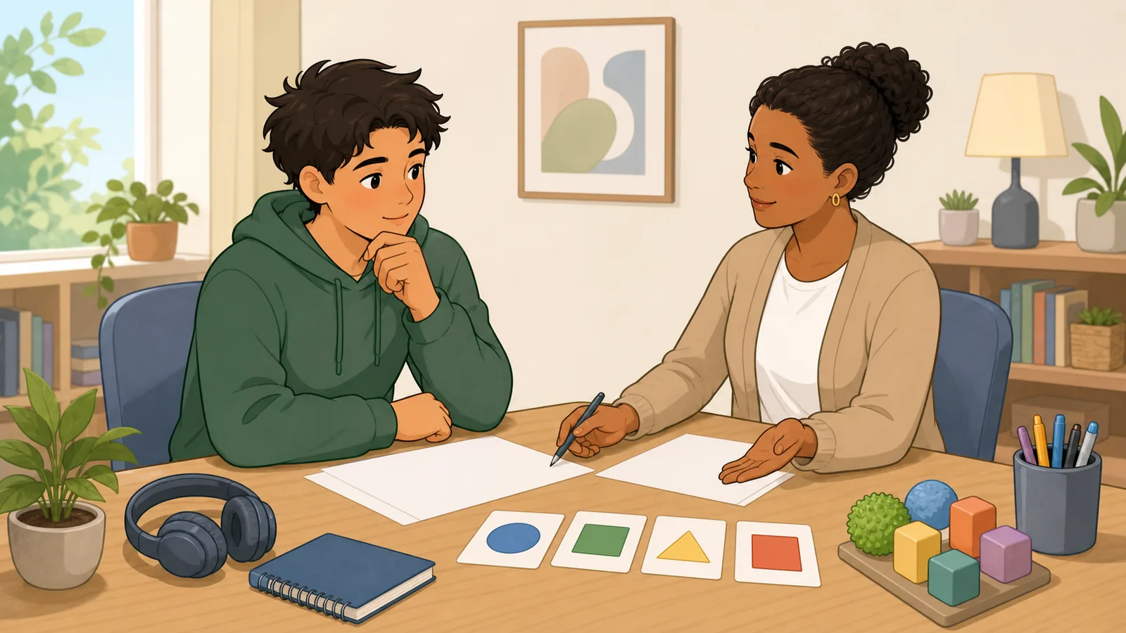 Autism and ADHD Screening Questionnaire instructional illustration