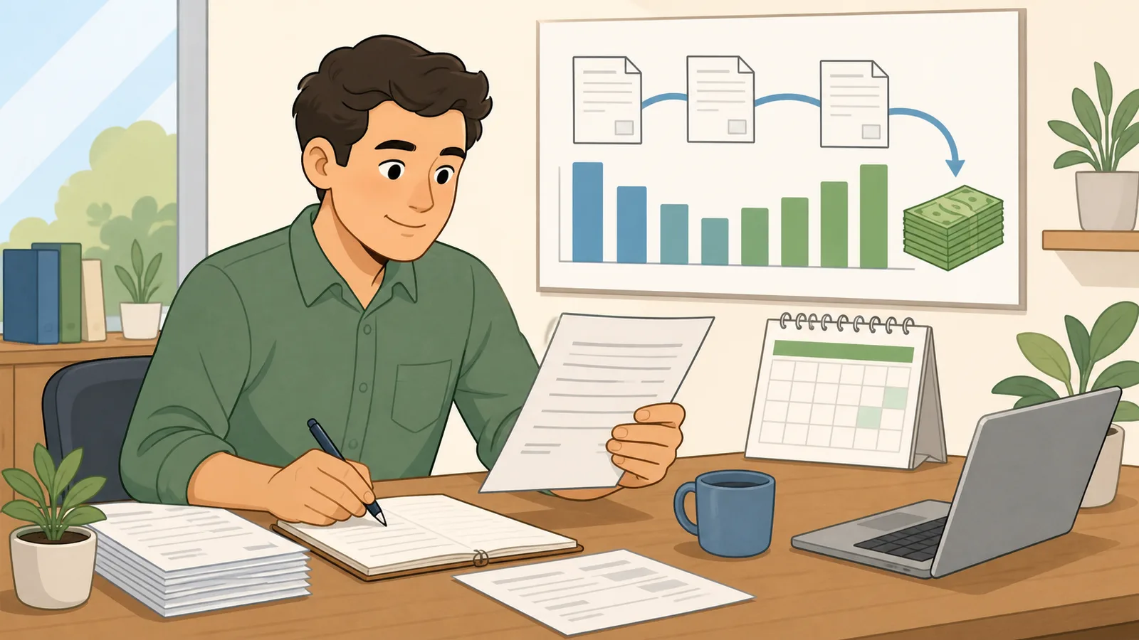 Average Collection Period Calculator instructional illustration