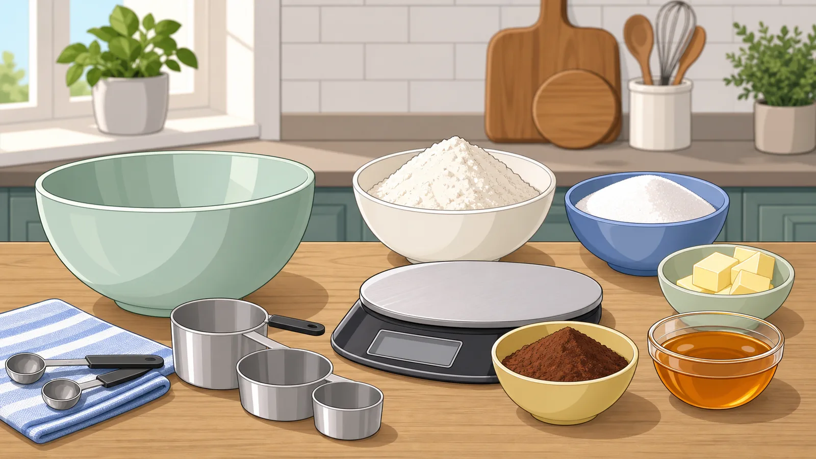 Baking Ingredient Conversions instructional illustration