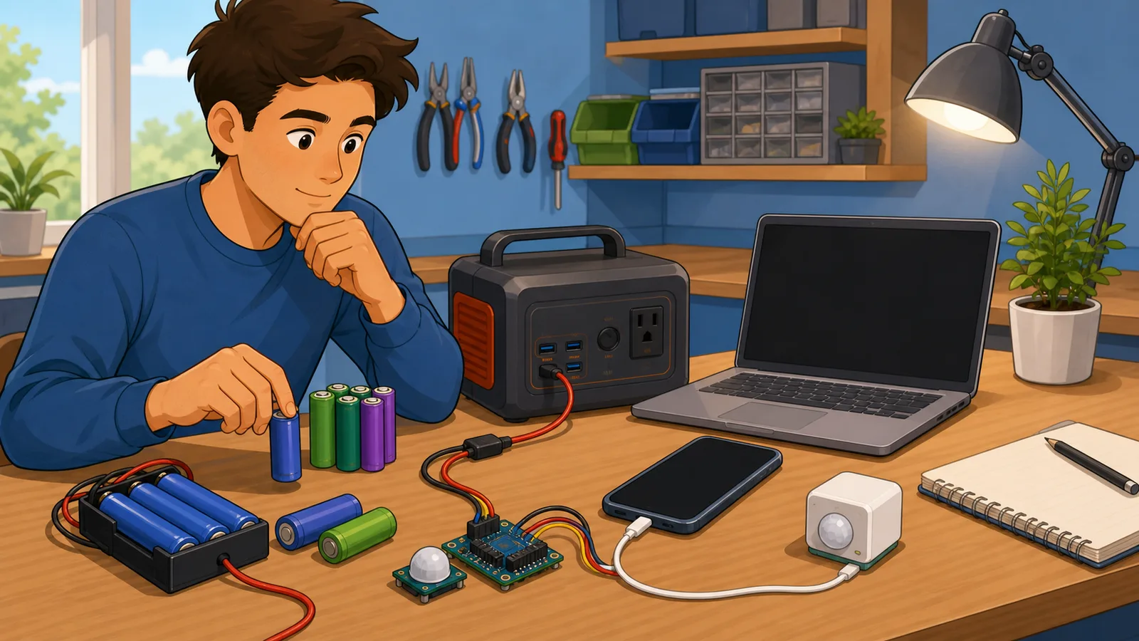 Battery Life Calculator instructional illustration