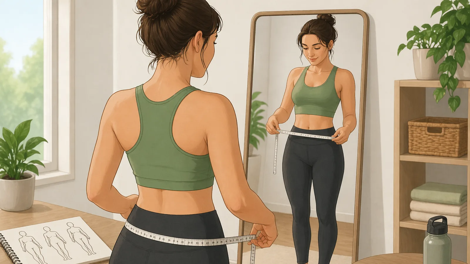 Body Shape Calculator instructional illustration