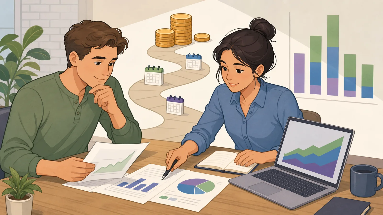 Burn Rate Calculator instructional illustration