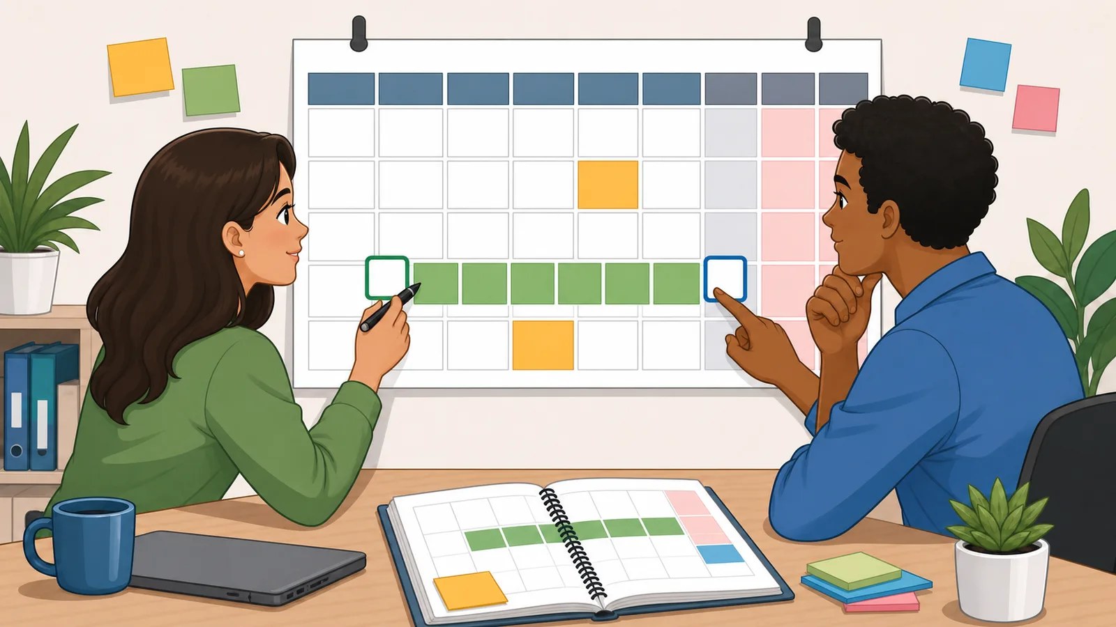 Business Days Calculator instructional illustration
