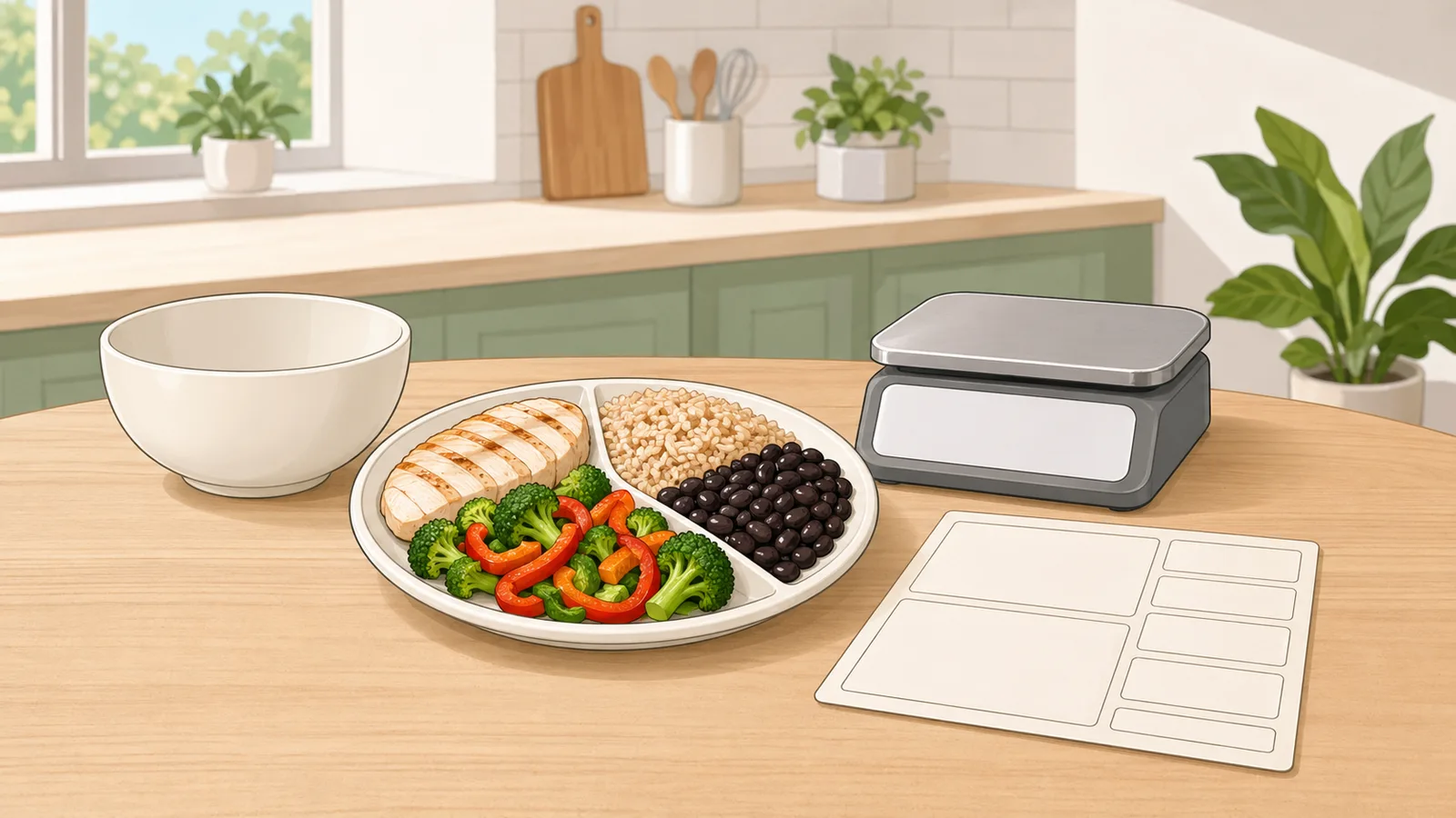 Carb Counting Calculator instructional illustration