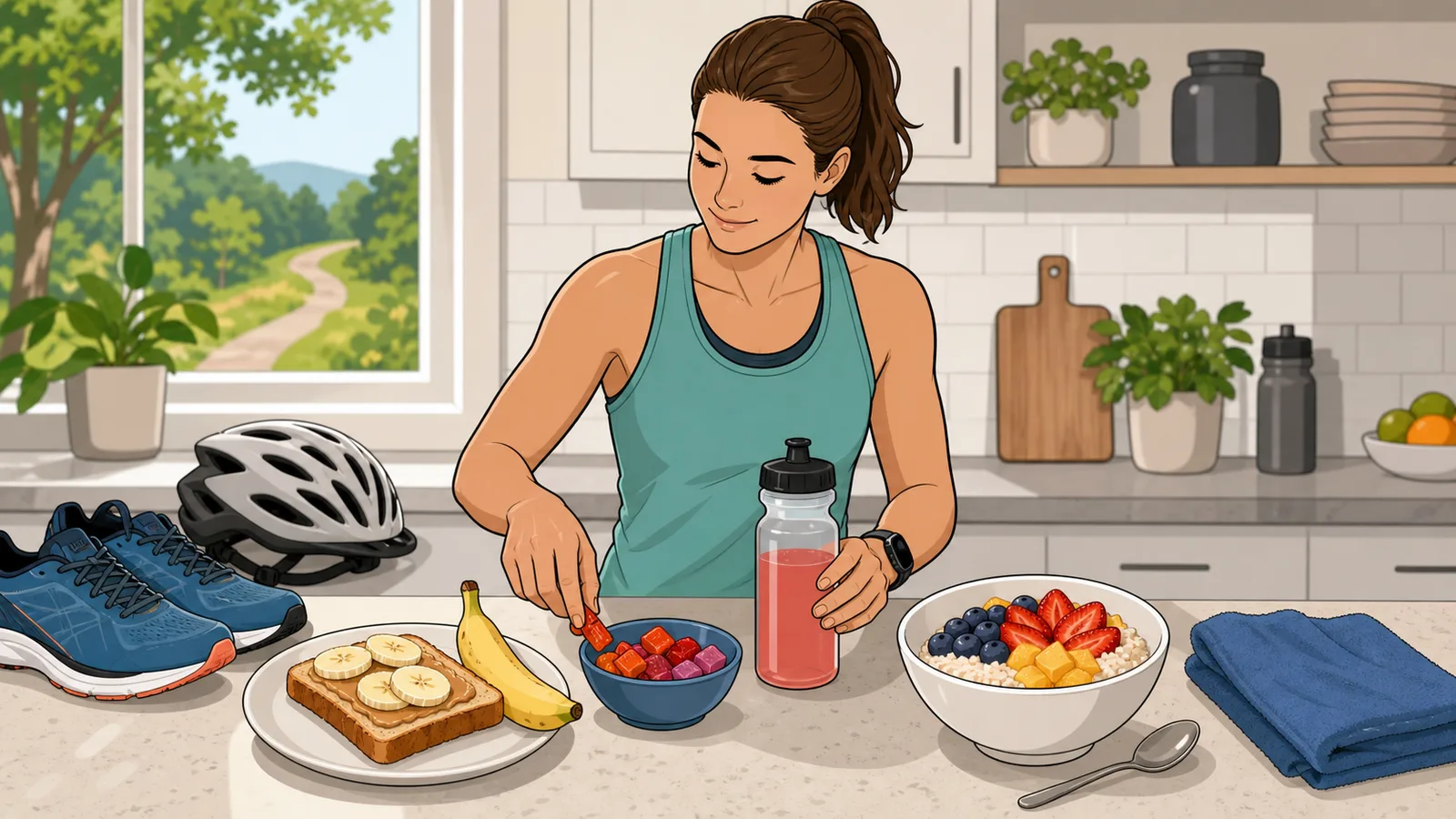 Carbohydrate Timing Calculator instructional illustration
