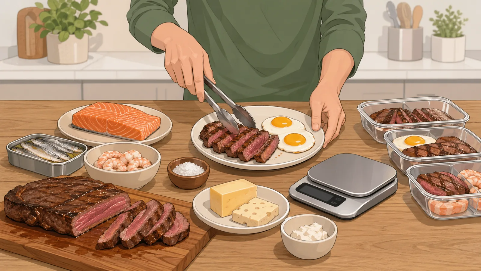 Carnivore Diet Calculator instructional illustration