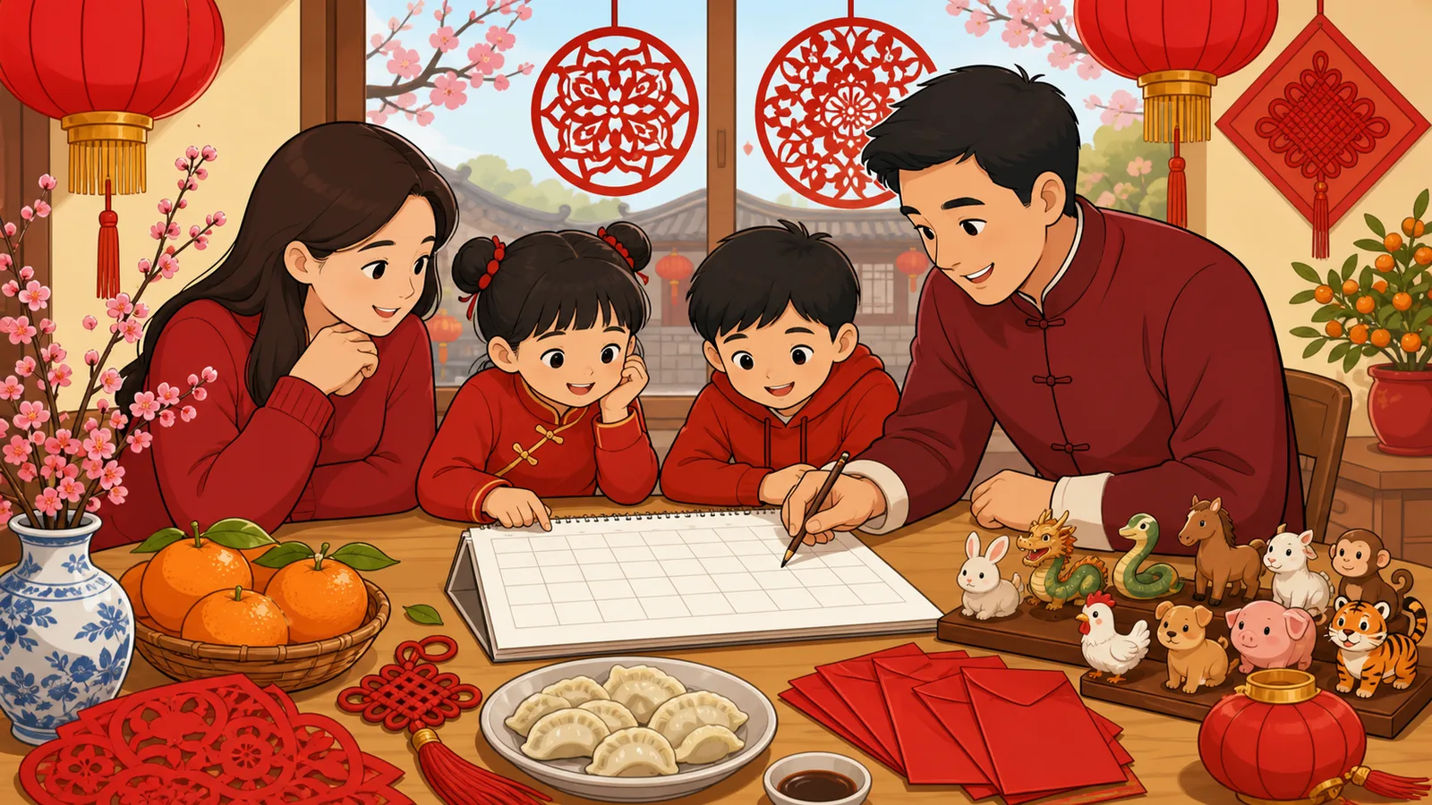 Chinese New Year Calculator instructional illustration
