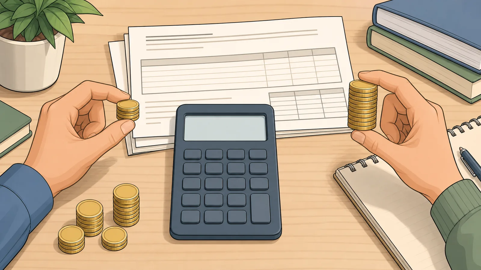 Commission and Fee Converter instructional illustration