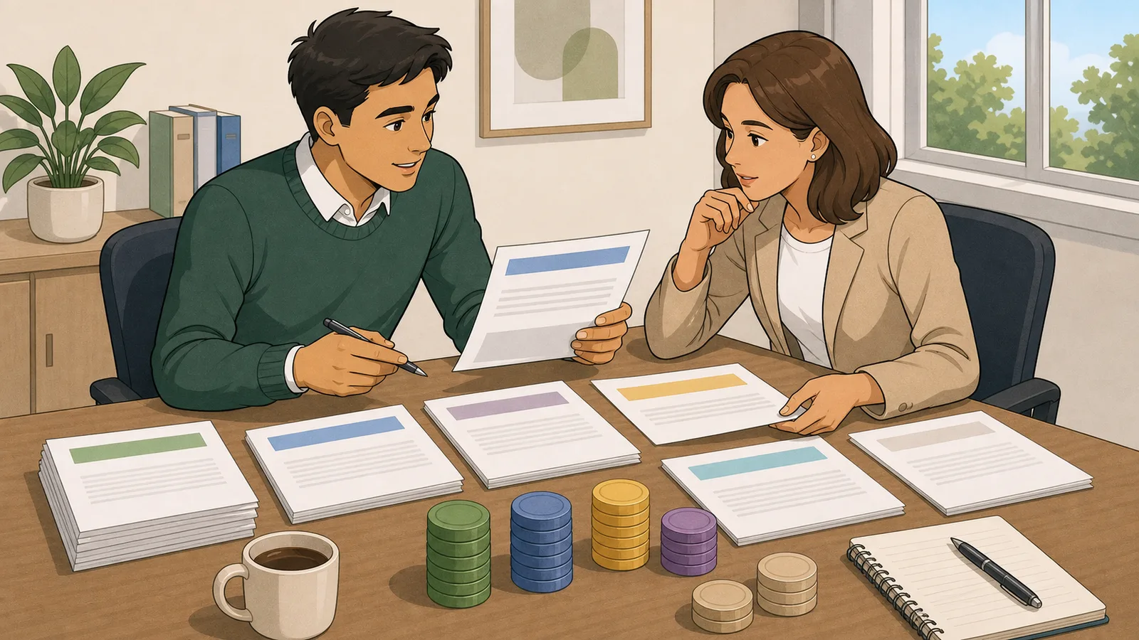 Consulting Fees Calculator instructional illustration