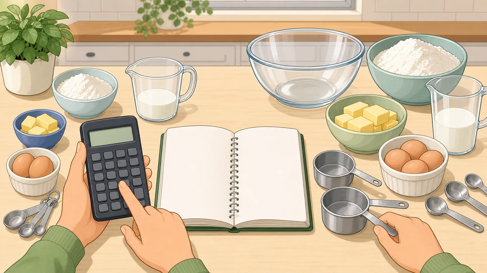 Cooking Recipe Converter instructional illustration