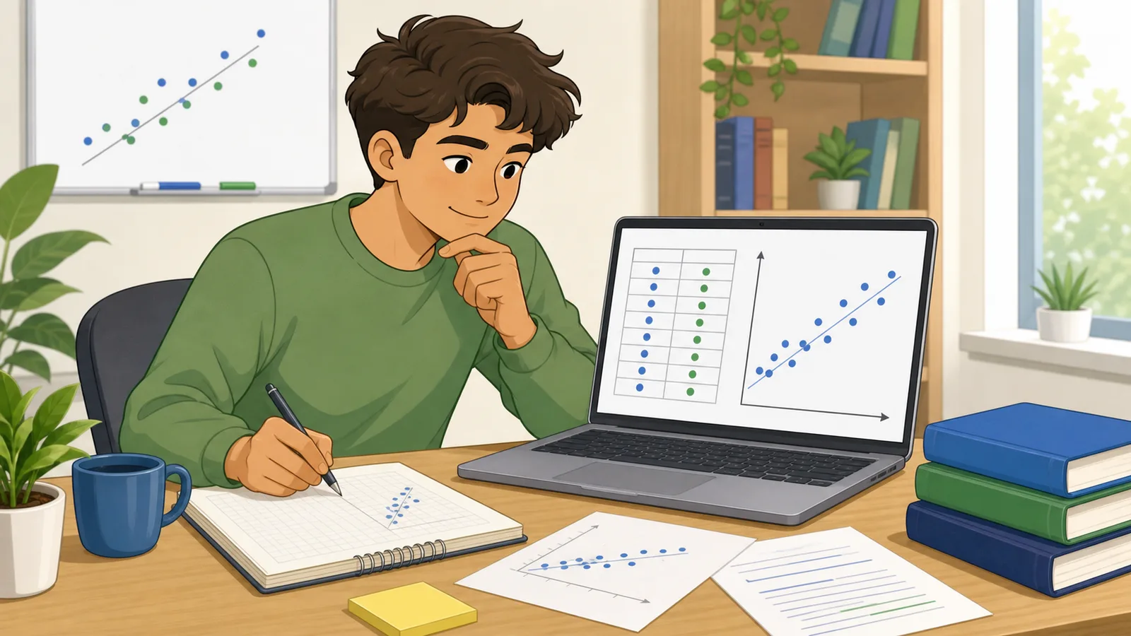 Correlation Calculator instructional illustration