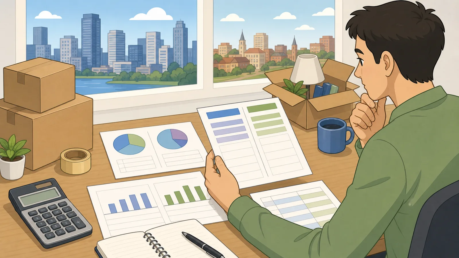 Cost of Living Comparison Calculator instructional illustration