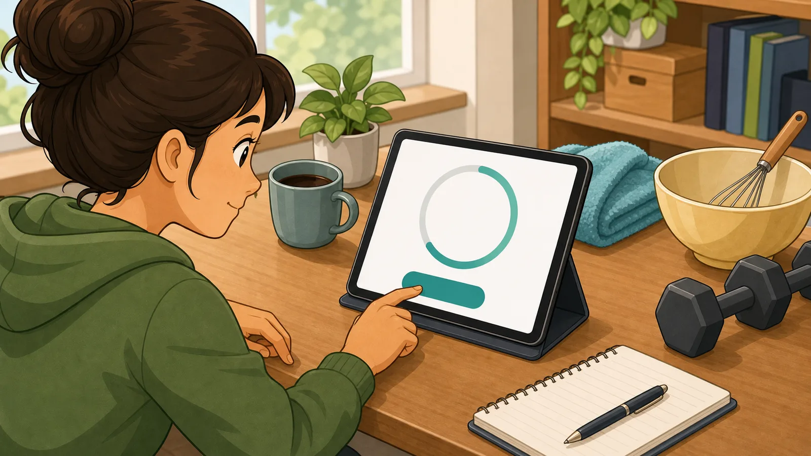 Countdown Timer instructional illustration