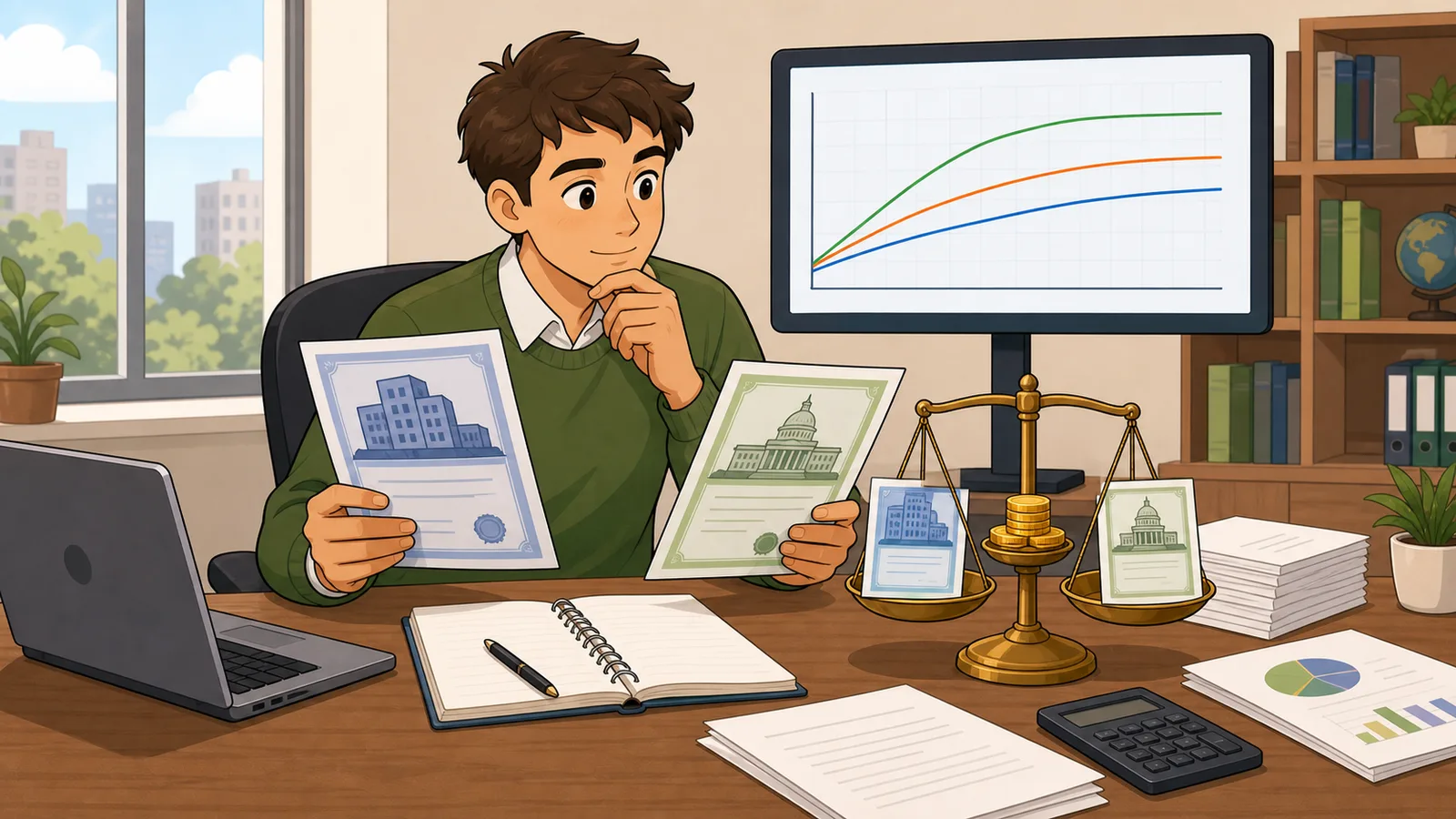 Credit Spread Calculator instructional illustration