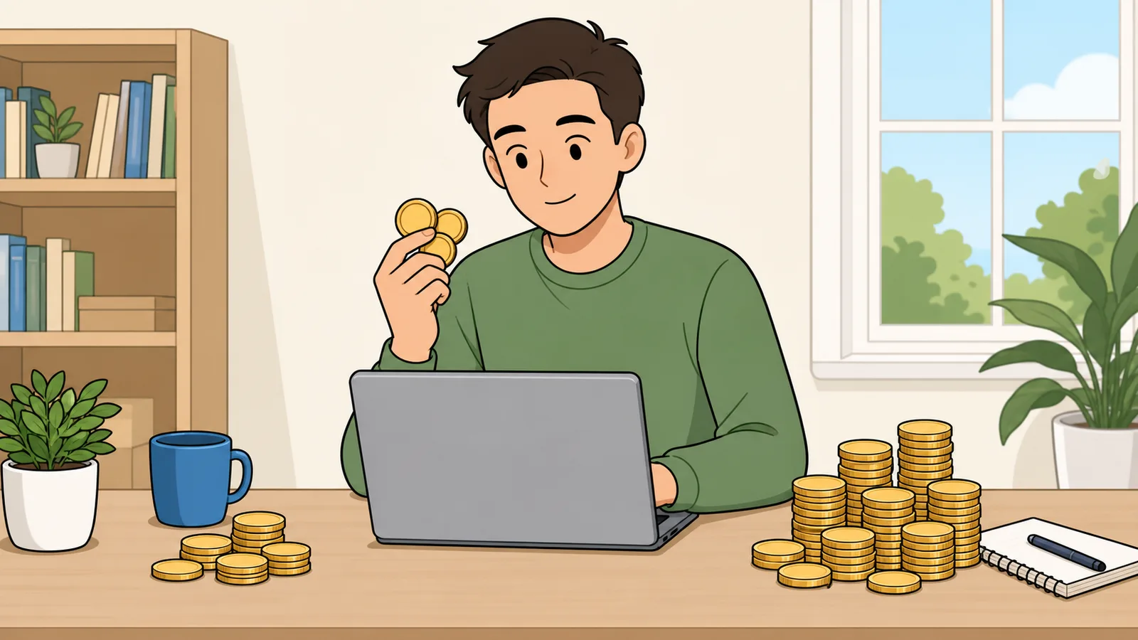Crypto Profit Calculator instructional illustration