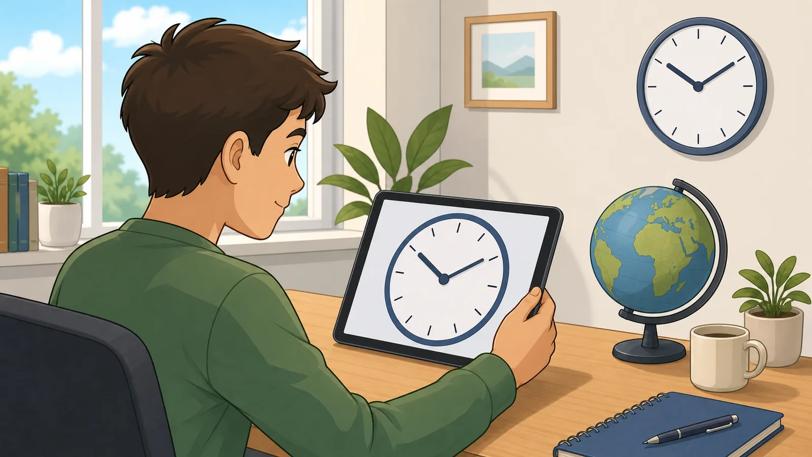 Current Time instructional illustration