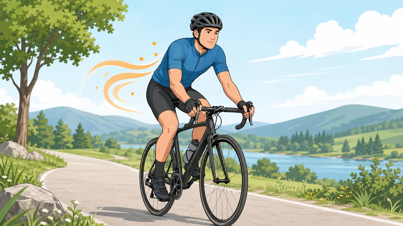 Cycling Calorie Calculator instructional illustration