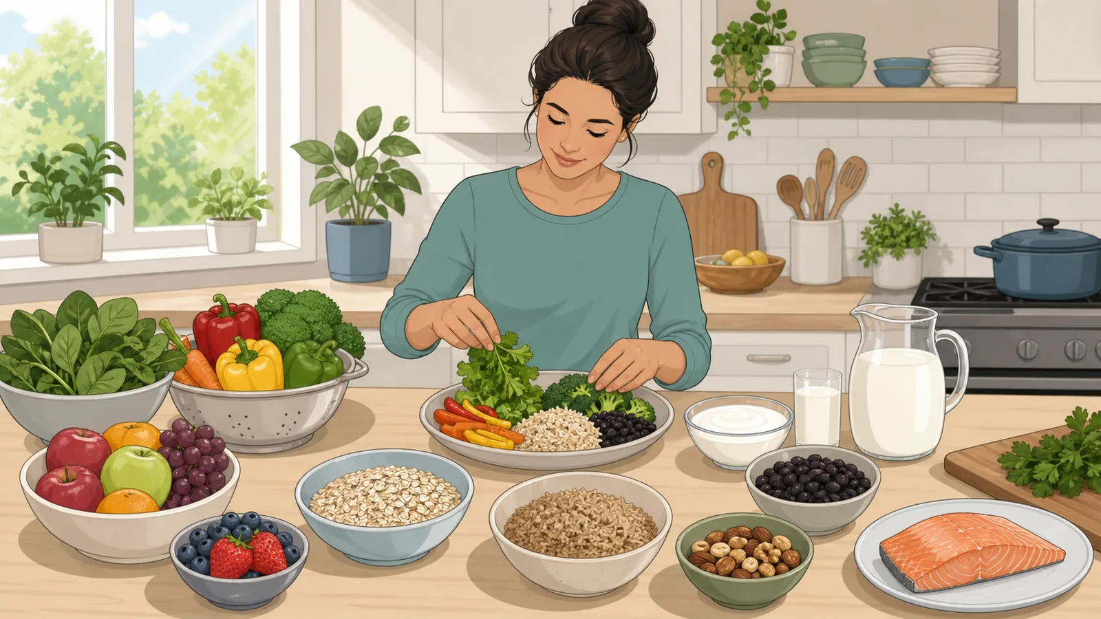 DASH Diet Serving Calculator instructional illustration