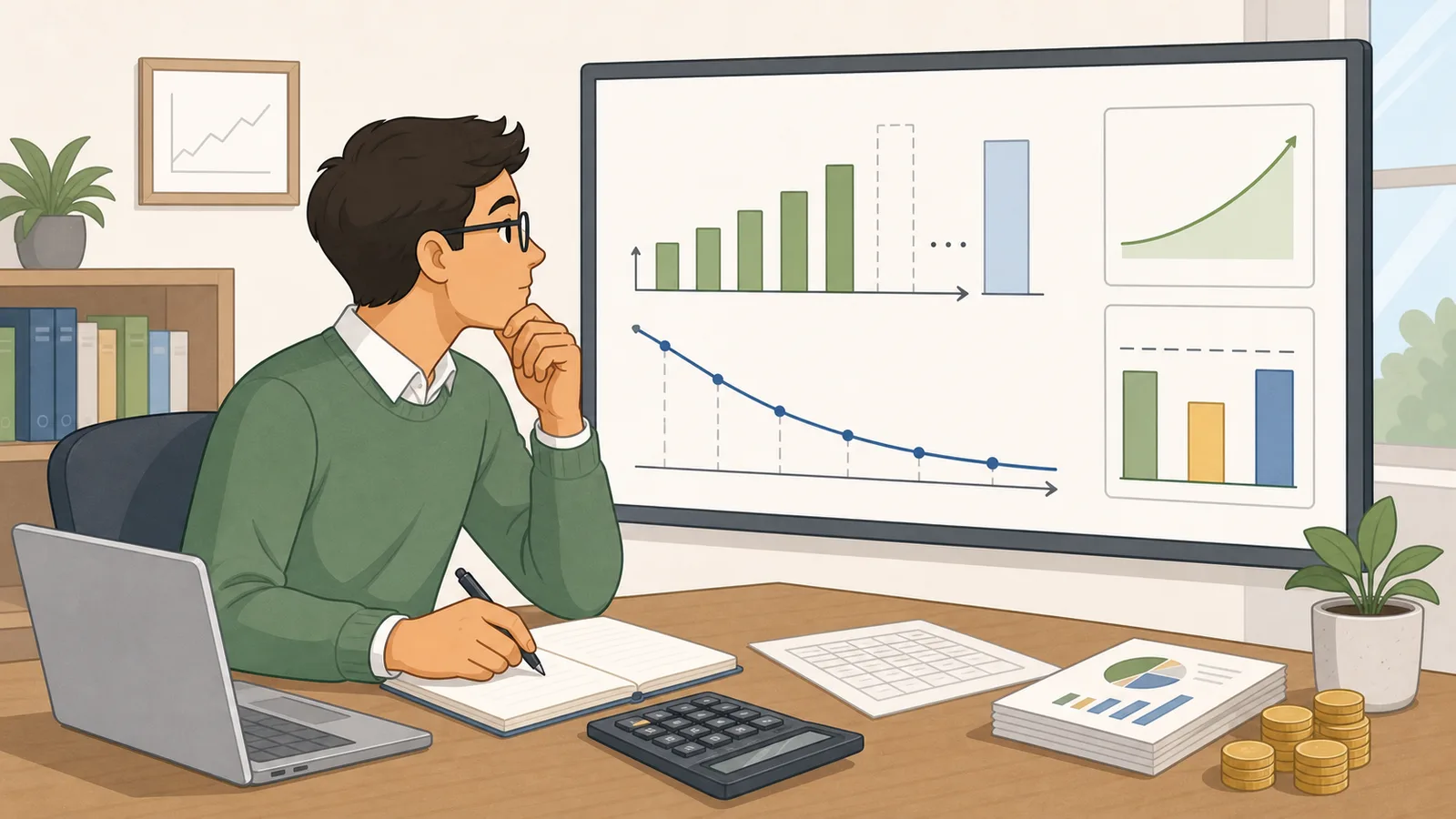 DCF Calculator instructional illustration
