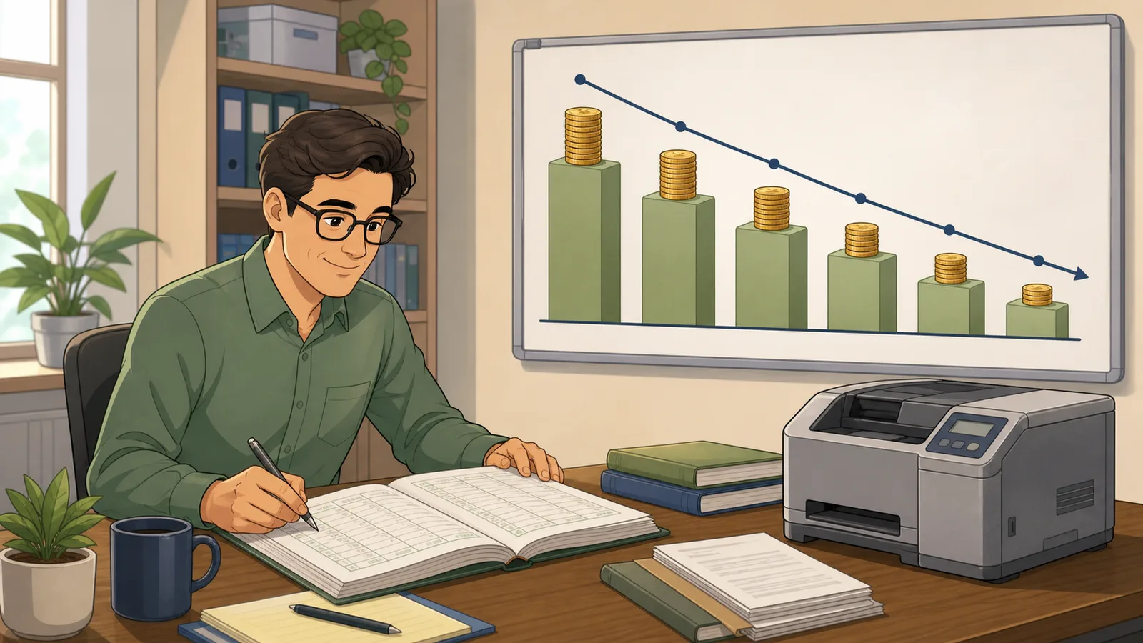 Depreciation Calculator instructional illustration