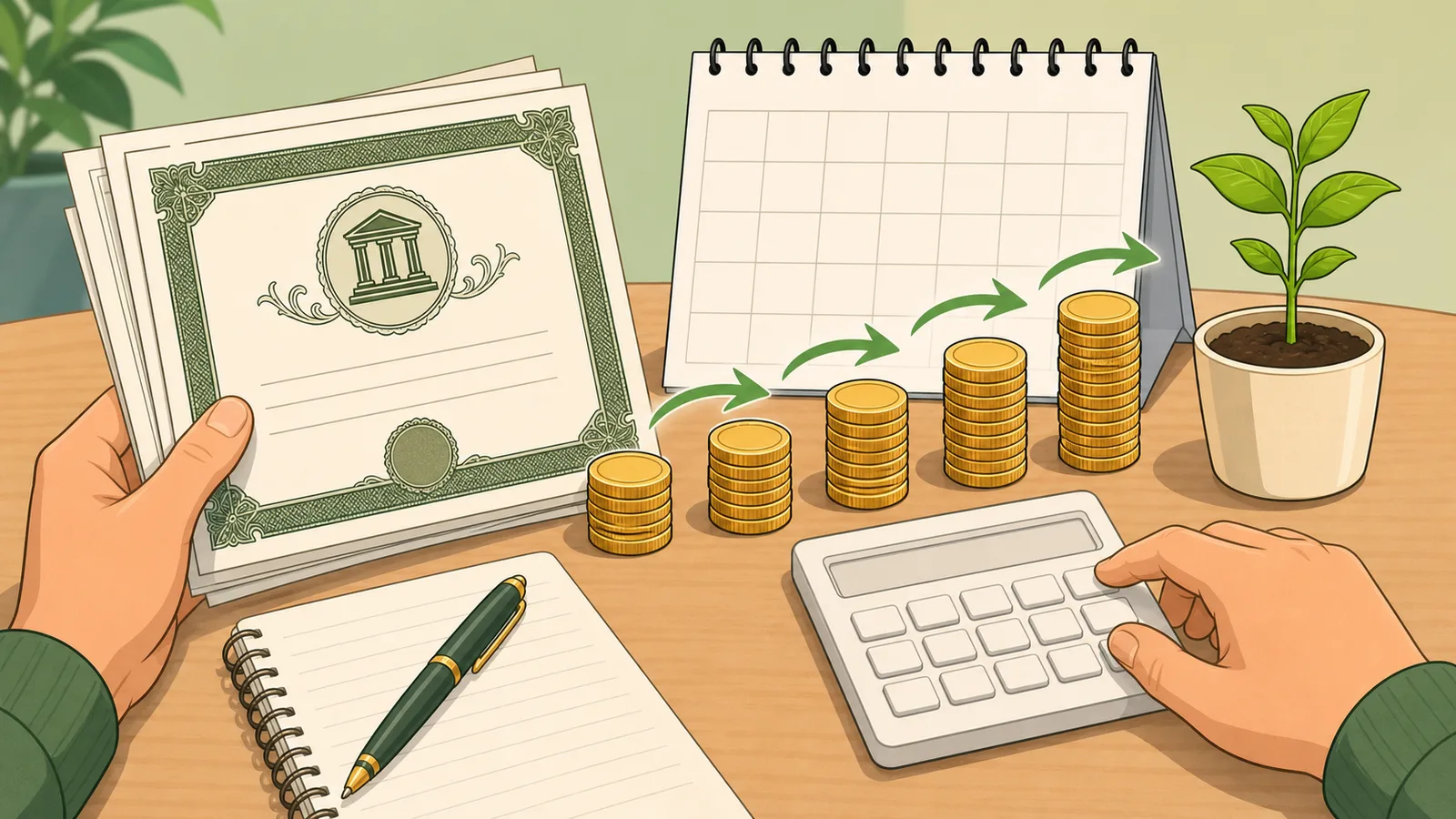 Dividend Yield Calculator instructional illustration
