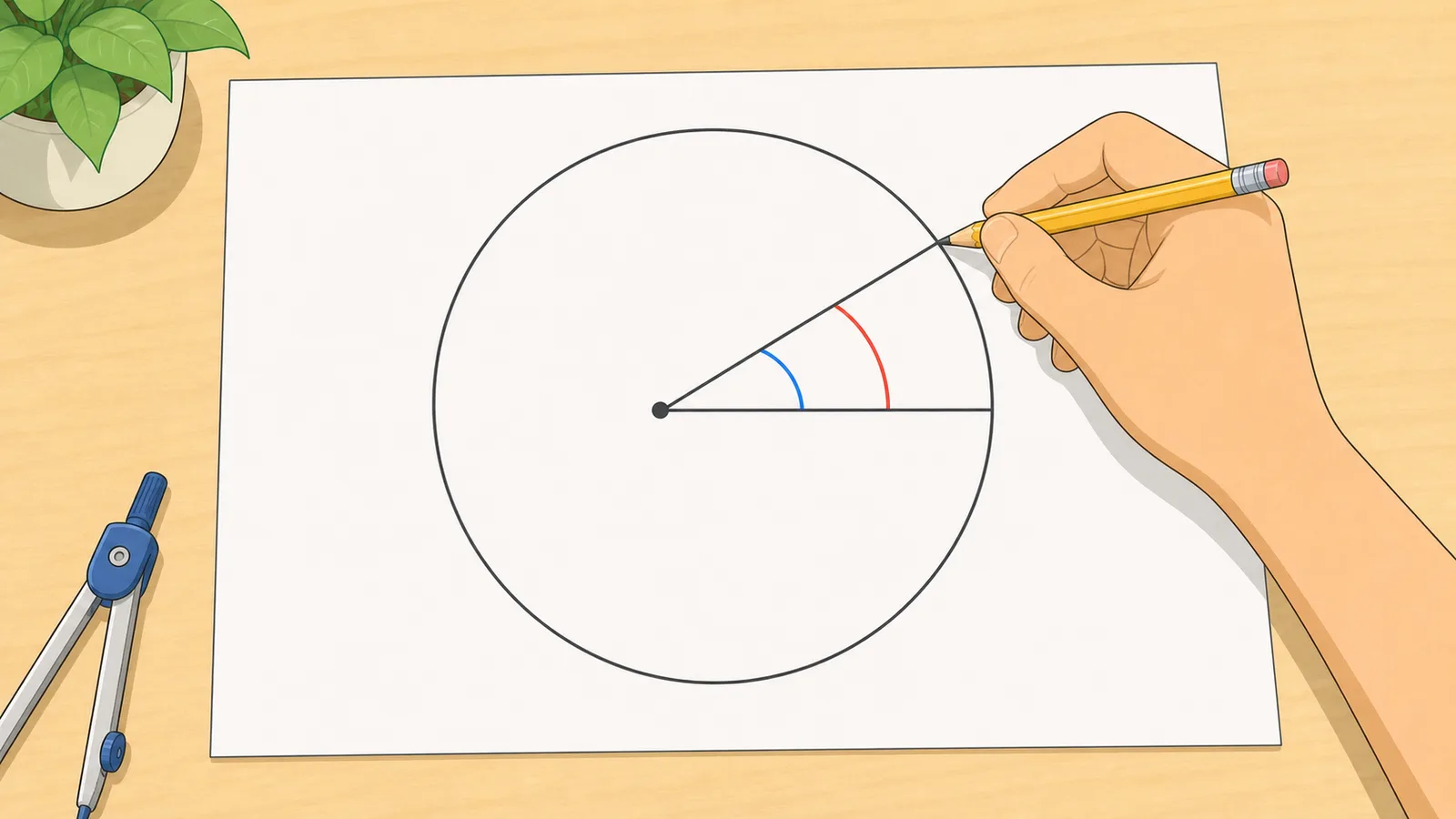 Double Angle Calculator instructional illustration