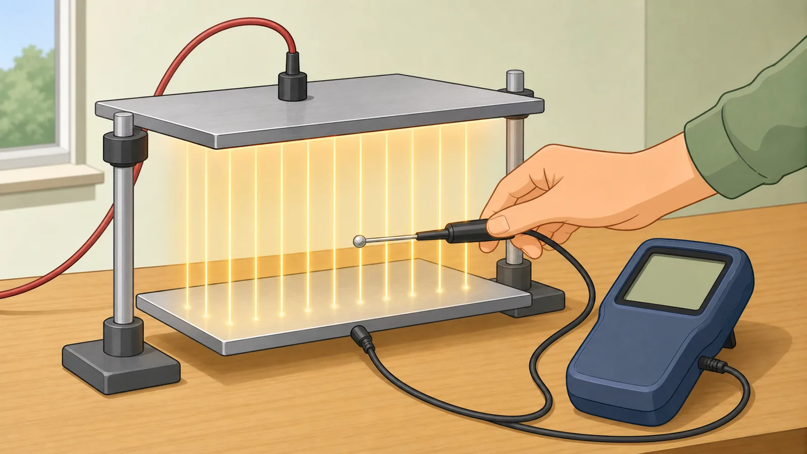 Electric Field Strength Converter instructional illustration