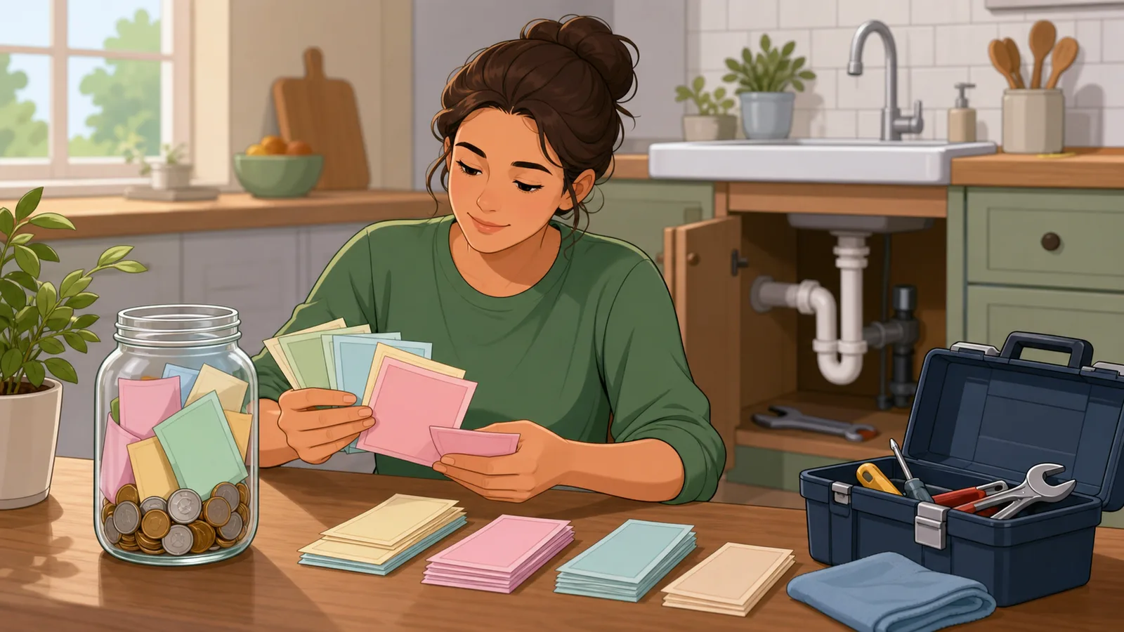 Emergency Fund Calculator instructional illustration