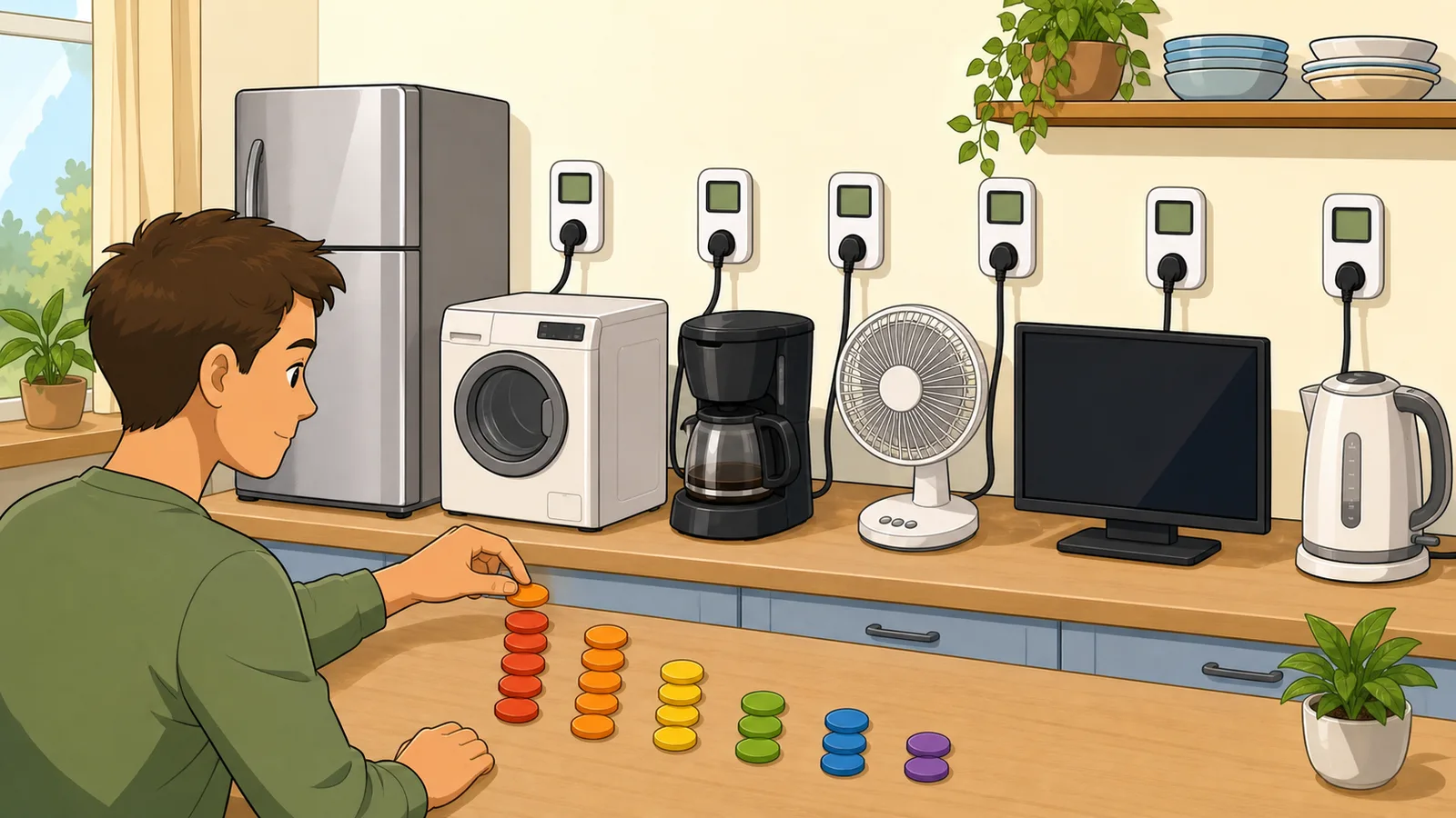 Energy Consumption Calculator instructional illustration