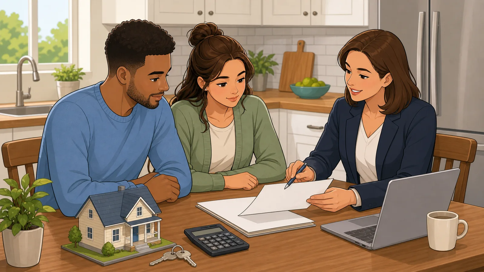 FHA Loan Calculator instructional illustration