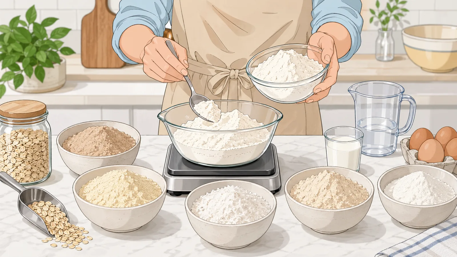 Flour Substitution Converter instructional illustration