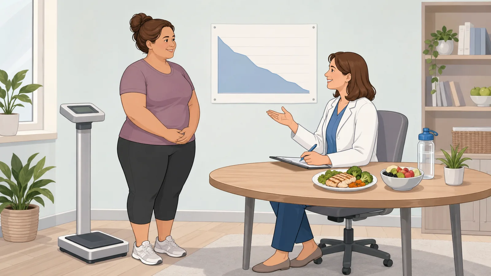 Gastric Sleeve Weight Loss Calculator instructional illustration