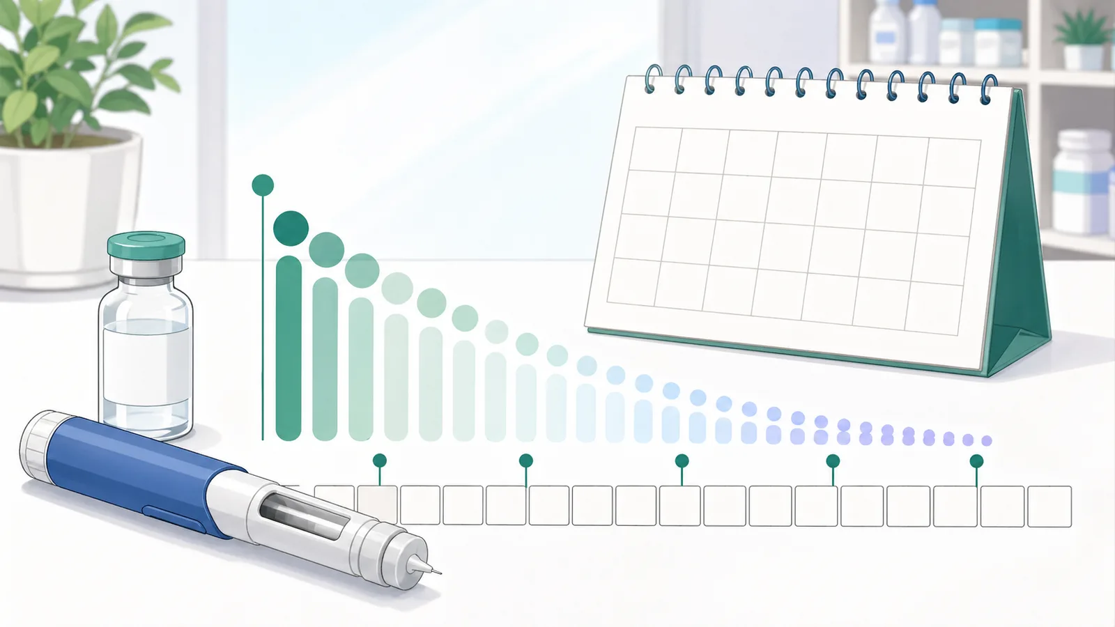 GLP-1 Half Life Calculator instructional illustration