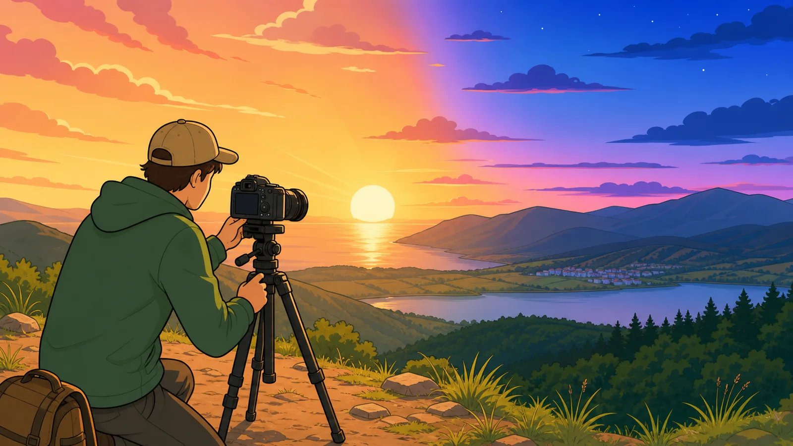 Golden Hour Calculator instructional illustration
