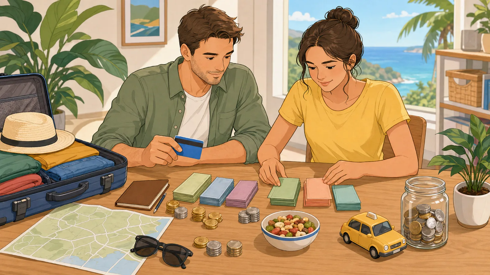 Holiday Spending Money Calculator instructional illustration