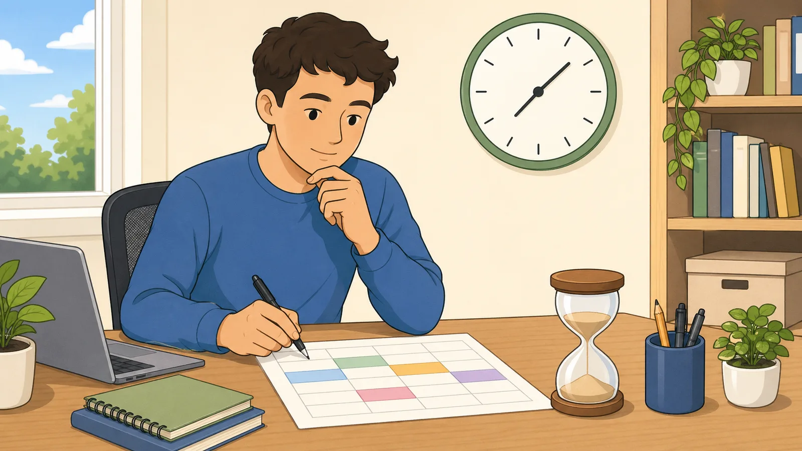Hours Calculator instructional illustration