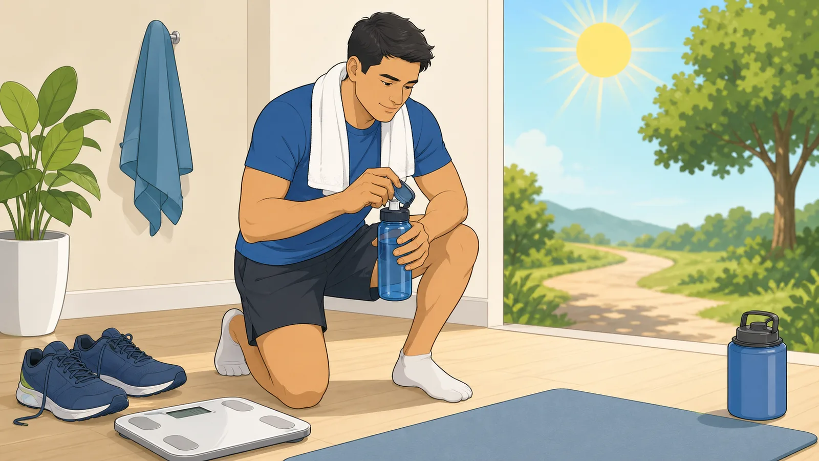 Hydration Calculator instructional illustration