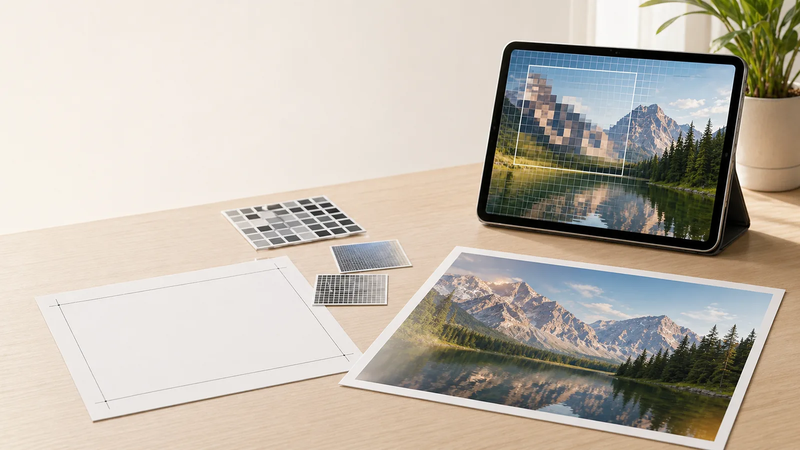 Image Size & Resolution Calculator instructional illustration