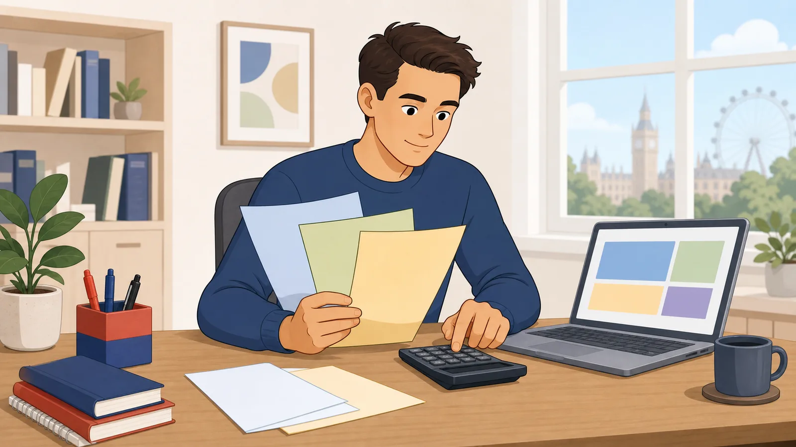 Income Tax Calculator UK instructional illustration