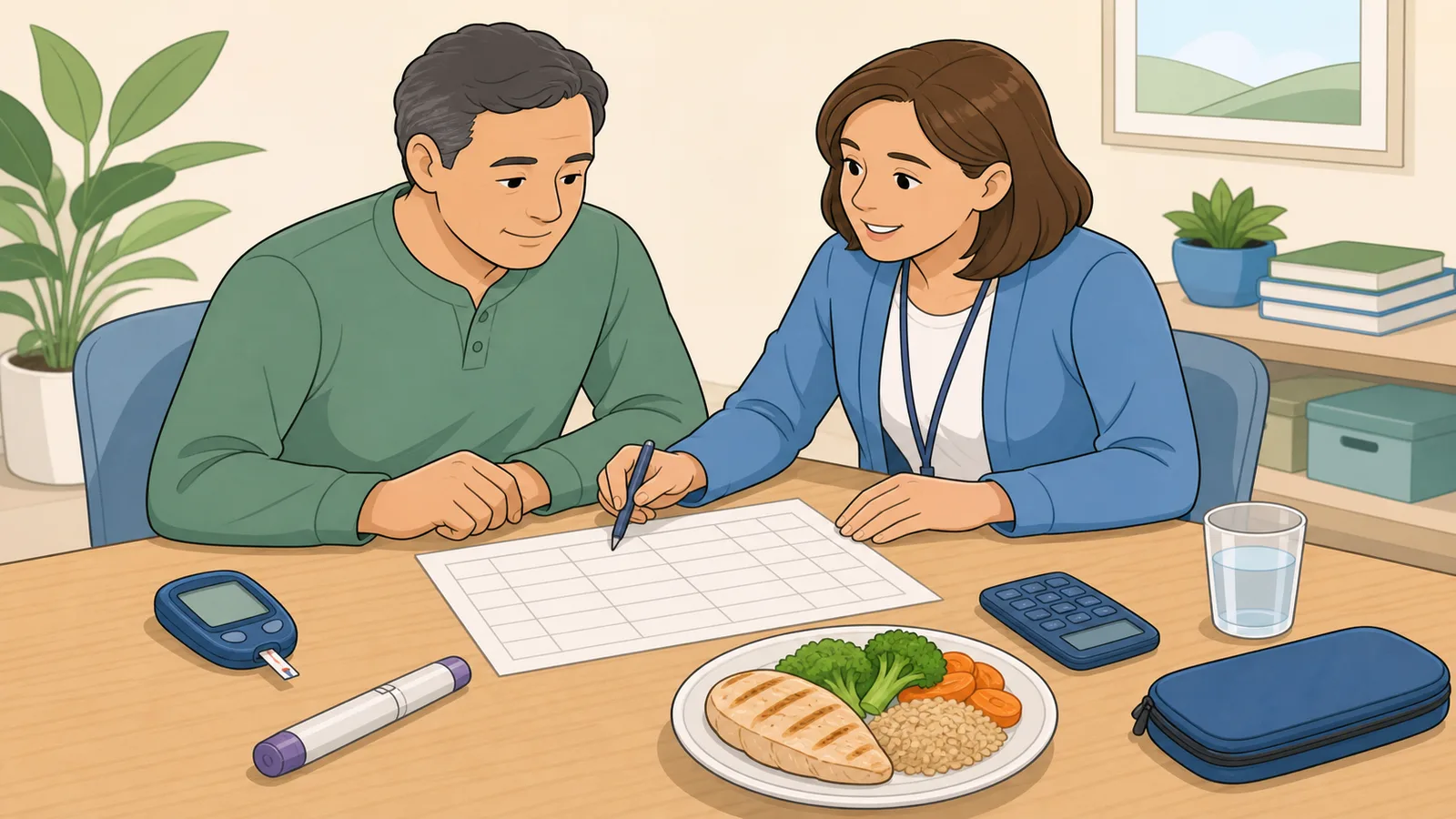 Insulin Dosage Calculator instructional illustration