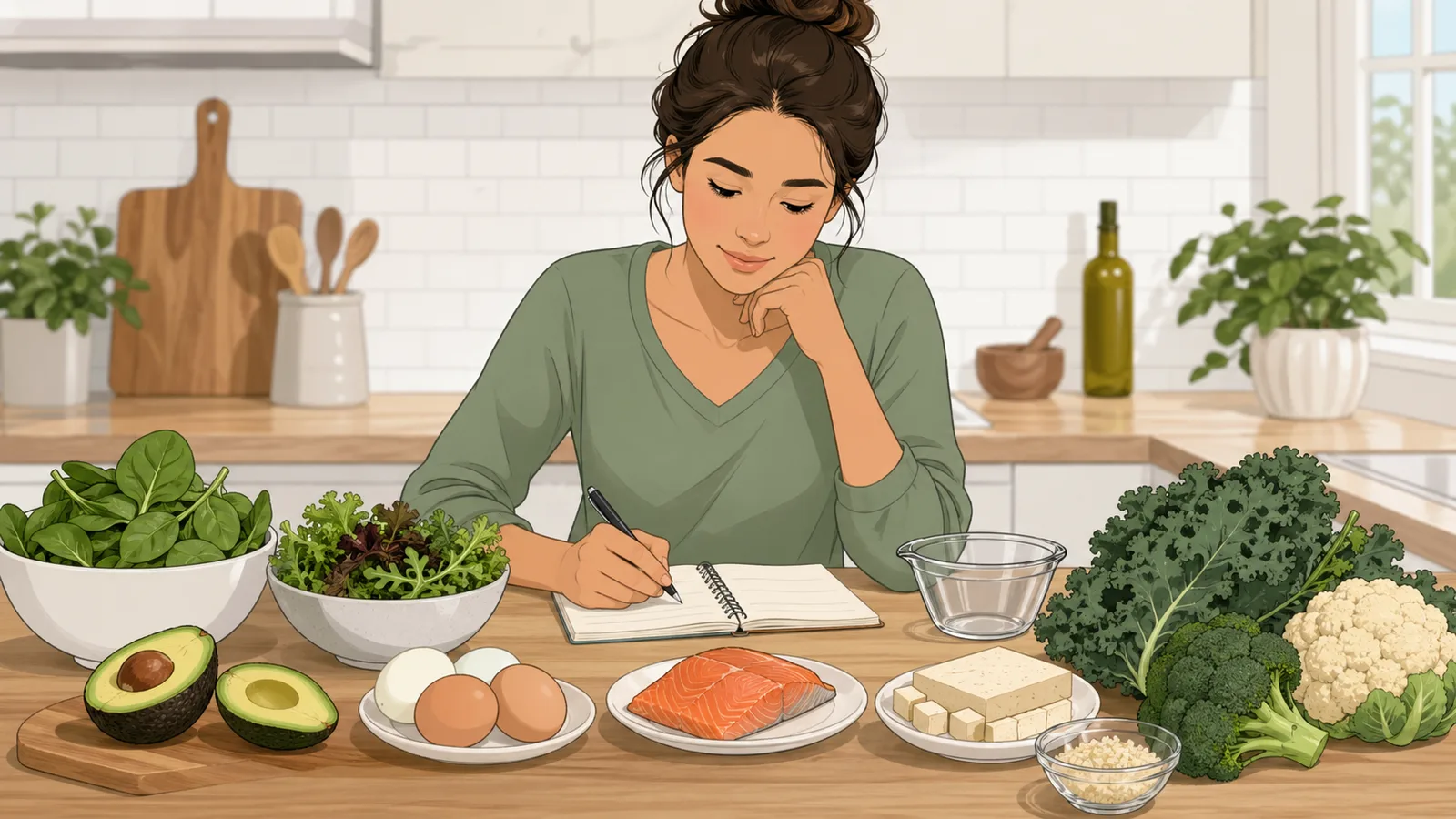 Keto Carb Limit Calculator instructional illustration