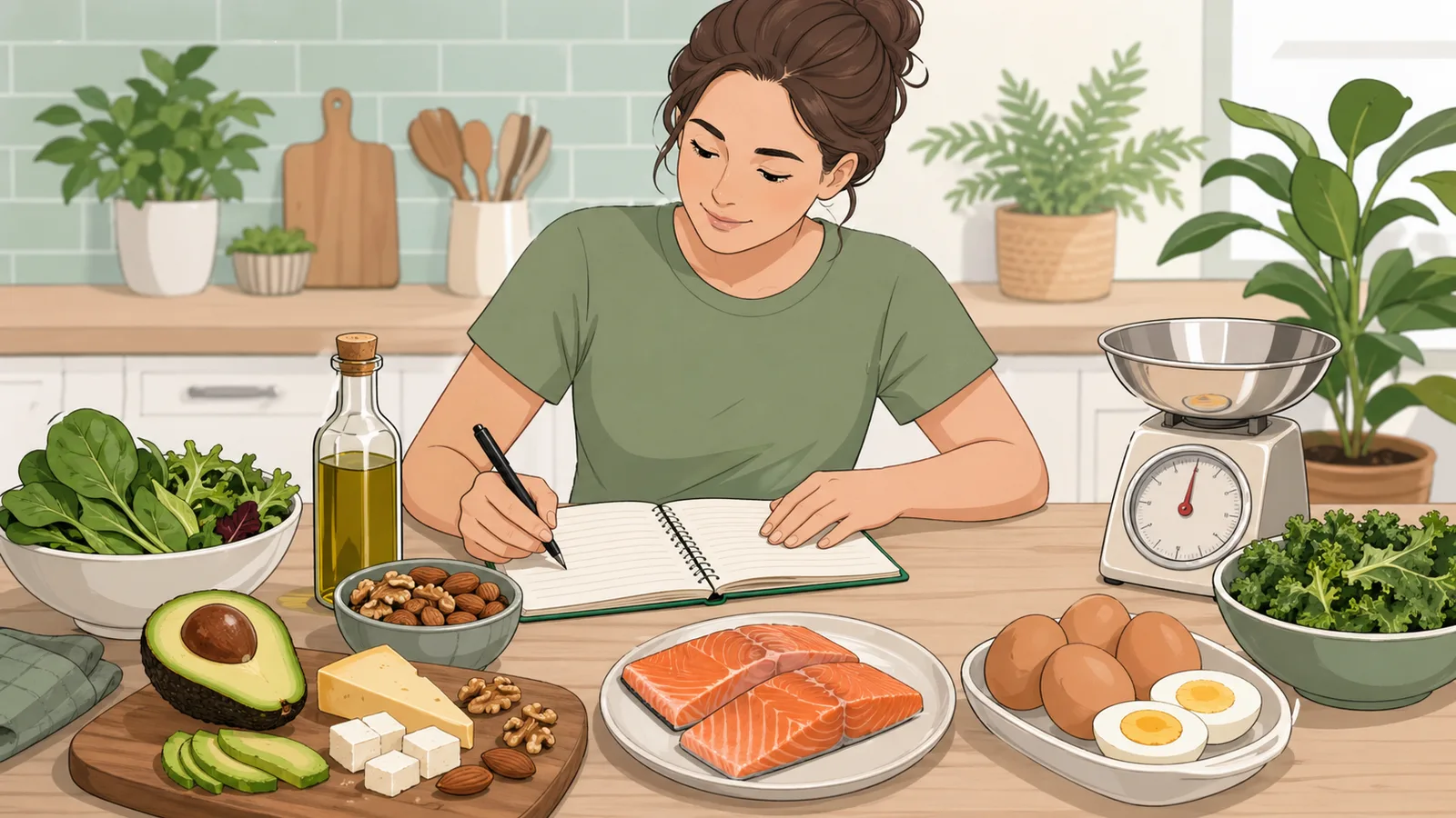 Keto Maintenance Calculator instructional illustration
