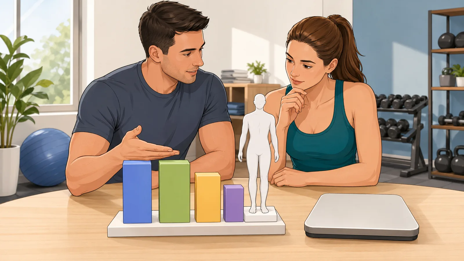 Lean Body Mass Calculator instructional illustration